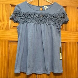 LC Lauren Conrad French Blue Top Size Small NWT